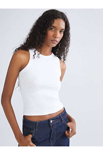 LC Waikiki Timeless Recommendations from Timeless Store |   Crew Neck Textured Women's Tank Top
