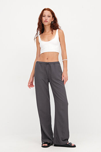 Addax Linen Blend Wide Leg Trousers Pn13932