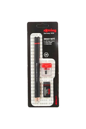 Rotring Lead pencil + eraser + pencil sharpener examination set ro-209068wk 221693 (price is for 1 piece)