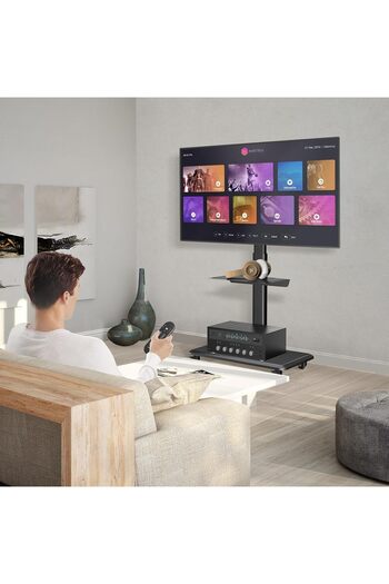 HAMOOD TV SA Classic Swivel TV Stand for Flat and Curved Screens (26-65 inches), Adjustable Height HMD-1507