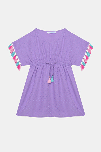 Penti Girl's Texture Purple Kaftan