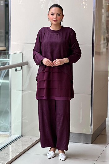 Ghisa Layered Chiffon Detailed Suit