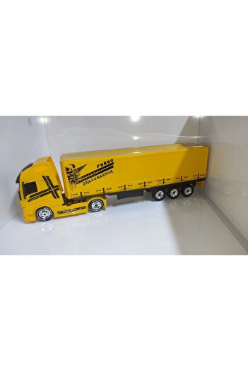 ABACA 50 cm Volvo Sarı Çekici ve Dorseli Oyuncak Tır