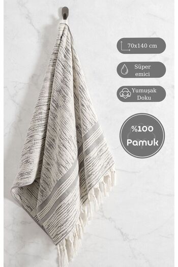 Karna Home Cotton Single Towel Jacquard Carnation Premium Stella 70X140Cm