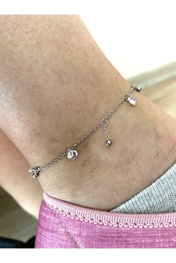kurukafagift Anklet Steel Stone Silver Color