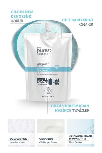 The Purest Solutions Moisturizing and Barrier Repair (Dry-Combination Skin) Cleansing Gel Ecological Spare Package 400 ml