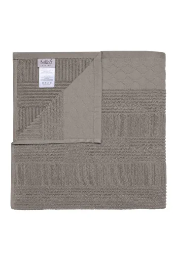 Karna Home Cotton Single Towel Jacquard Karna Home Ruma 70X140 cm - Cappuccino