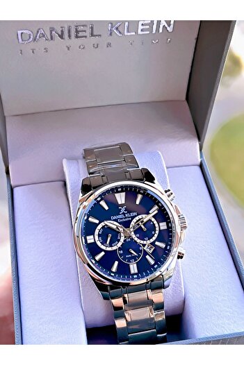 Daniel Klein Special Boxed Groom's Watch Steel Band Inner Functions Active 30 Mt Water Resistant Men's Wristwatch