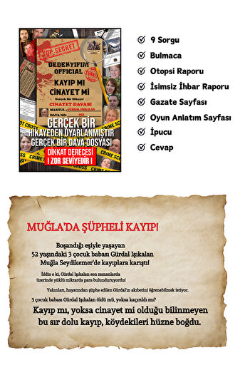 Suçlu Kim Dedektiflik Oyunu-cinayet Bulma Oyunu-suçluyu Bulma-dedektif Oyunu-gizem Bulmaca