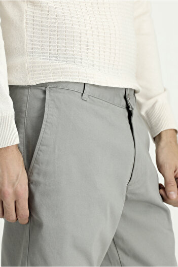 Kiğılı Regular Fit Desenli Likralı Kanvas / Chino Pantolon