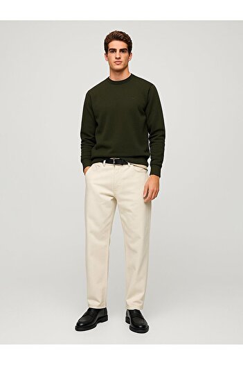 Ltb O-Neck Long Sleeve Green Sweatshirt