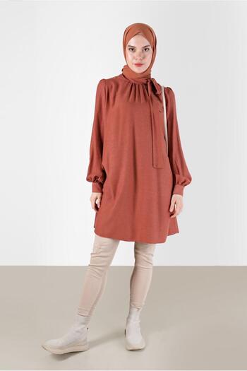 Alvina TUNIC 42259-1 WITH BOW DETAILED BACK ZIPPER