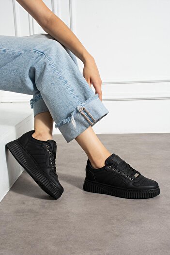 L.A Polo Siyah Günlük Kadın Sneaker