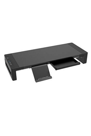 Choice Iron Platform Monitor Stand Riser, With USB3.0 Foldable, Height Adjustable Computer Stand, Desk Shel