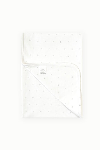 Boumini 80X80 cm 100% Cotton Double Layer Baby Blanket White