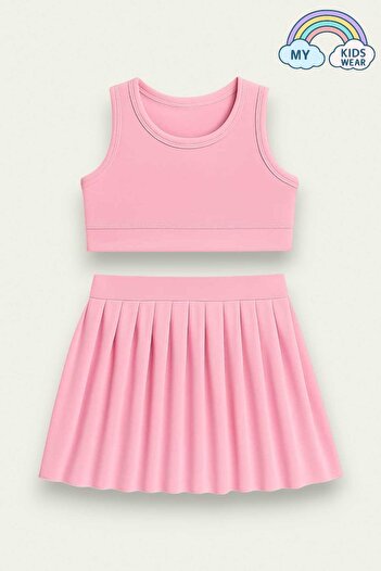 My Kids Wear Girls' Shorts Skirted Swimsuit Set 4 -14 Years 11938