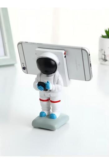 Generic Mobile Phone Holder Creativity Spaceman Cartoon Astronaut Simple Resin Material Phone Holder