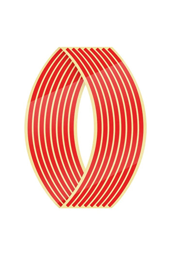 Choice 1 set Red Car Styling Strips Reflective Motocross Bike Motorcycle Wheel Stickers and Decals 17/18 In