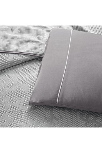 Taç Gray Double Pique Set Crown Jacquard Tresor