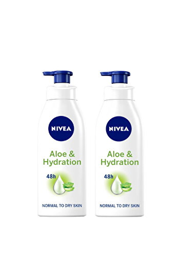 NIVEA Body Lotion Aloe & Hydration Value Pack 2x400ml – For Normal & Dry Skin