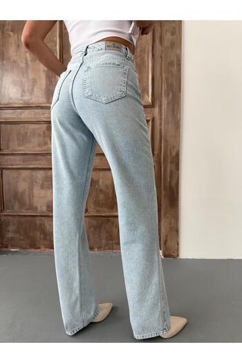 XBELLA DENİM Women's Straight High Waist Pipe Leg Jeans