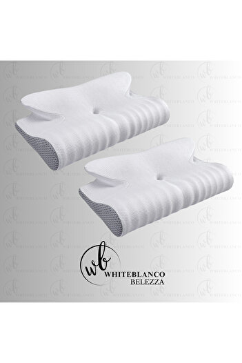 WHITEBLANCO Σετ μαξιλαριών ύπνου Belezza Orthopedic Comfortable 2 τεμ