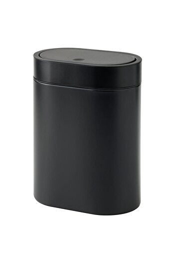IKEA Touch Trash Can Gray, 4 Lt, Stainless Steel Meridyendukkan Black