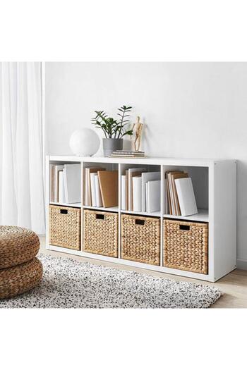 IKEA Καλάθι από φυσικό ρατάν - Υδάτινο Υάκινθος, 32x34x32 εκ., Καλάθι οργάνωσης και κουτί πλεκτό στο χέρι