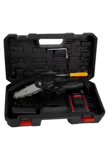 BLMAG Mini chainsaw with 2 rechargeable batteries, 2 chains, power 24 v 5 ah