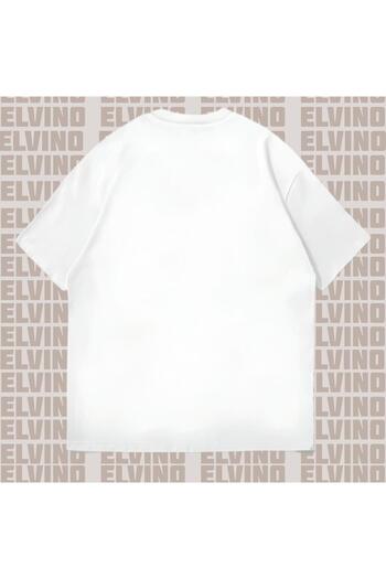 Elvino Κόκκινες Χερσαίες Εκτυπωμένες Oversize Unisex Λευκή Παιδική Tshirt