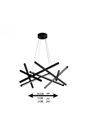 Nerf ⚡ Black Modern Pendant Chandelier - Bold Geometric Lighting for Modern Spaces