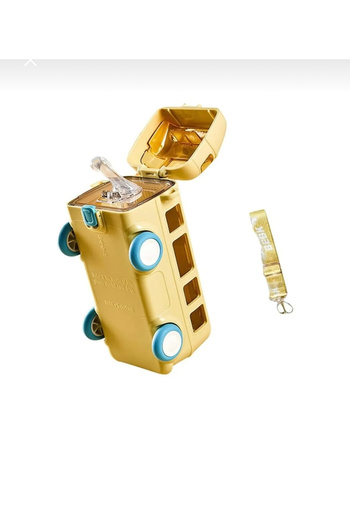 GlassySKY Car Bus Shaped Water Cup, Sports Water Bottle with Straw, Children's Water Bottle
