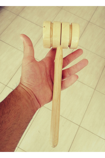 Efsoon Organics Walnut Olive Crushing Hammer Wooden Mallet
