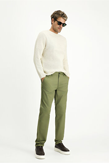 Kiğılı Regular Fit Lycra Canvas / Chino Pants