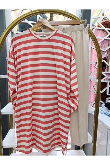 ALMİNA Pocketed Cotton Viscose Tunic