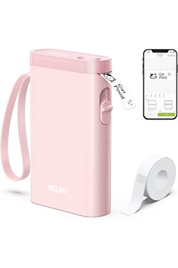 Nelko Bluetooth P21 Label Printer, Portable Self-Adhesive Labelling Device, Wireless Mini Printer fo