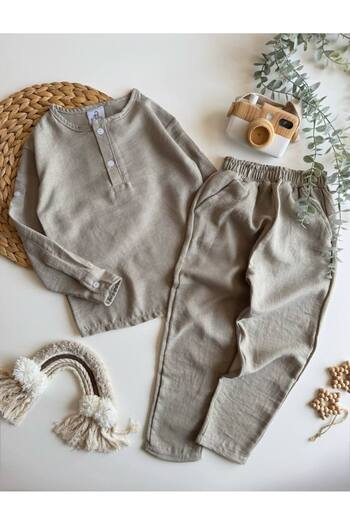 noliva bebek ve çocuk Mini Style Double Suit – Comfortable and Stylish Combination for Children