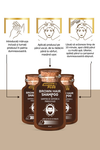 Softto Plus Dark Brown Color Shampoo - 10x25ml