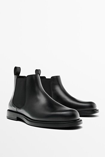 Massimo Dutti Elastik bantlı napa bot