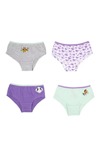 Disney Set of 4 pairs of panties, for girls, multicolor, 110-116 cm, Spirit, DreamWorks