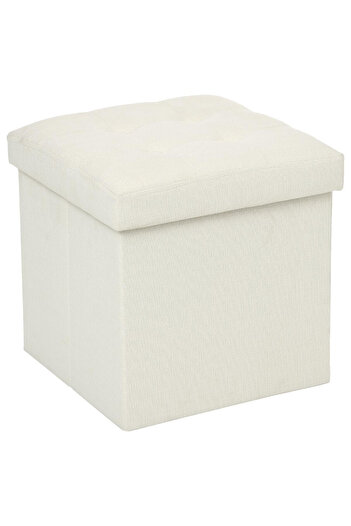Atmosphera Créateur D'intérieur Atmosphera Lysandre folding stool with storage space, 38x38x38 cm, beige