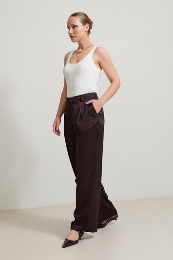Setre Comfortable Cut Pants with Chocolate Pile and Pocket Detail