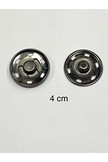 karantuhafiye Metal Snap Fastener / Coat Cardigan Snap Fastener Large Size Snap Fastener / Set of 2 / 4 cm / Anthracite