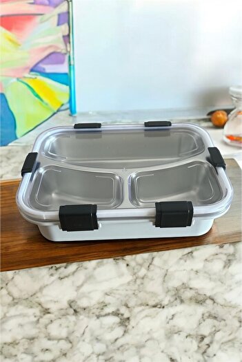 LeesHome Lunch Box Stainless Steel Food Transport Container 1 Lt