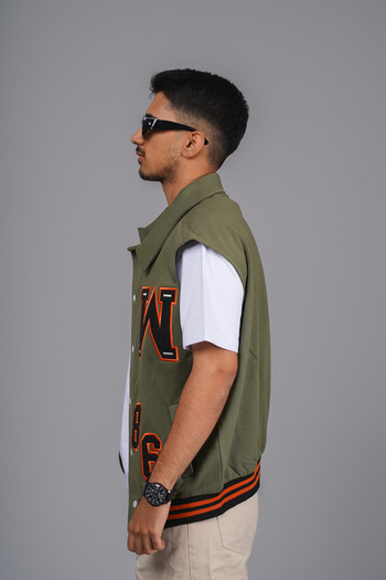 Butik Unisex Vest with Oversize Pattern Applique