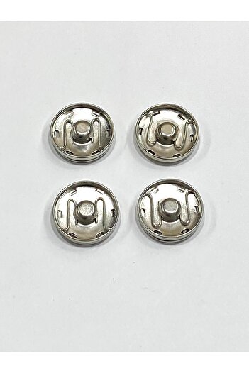 karantuhafiye Metal Snap Fastener / Coat Cardigan Snap Fastener Large Size Snap Fastener / Set of 4 / 2.3 cm / Silver