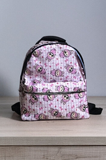 Karakedi Рожевий рюкзак для школи Pembe Labubu Collage Y2K
