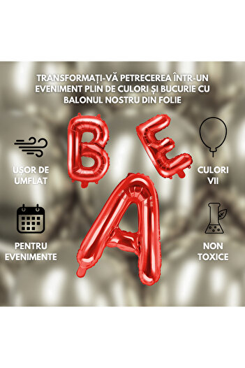 SDEPOT SDEPOT metallic foil balloon, letter P, red, 40 cm