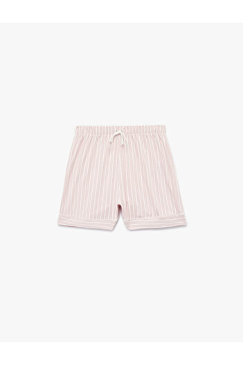 Koton Buy Lace-Up Striped Comfortable Fit Shorts Pajama Bottoms