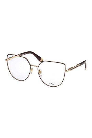 FURLA Women's eyeglasses frames VFU673 0307, Metal, Gold, 55 mm